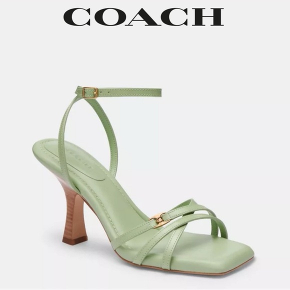 Coach Women's Mint Green Strappy Heels - Picture 1 of 9
